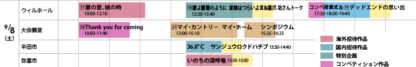 スケジュール　9月8日