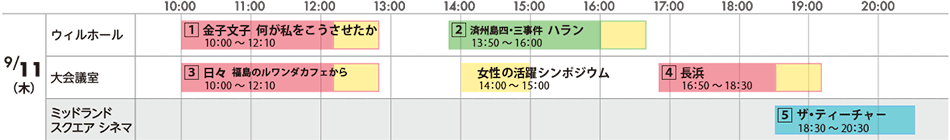 9月11日（木）